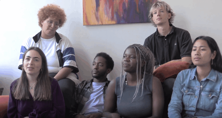 Les membres du collectif Raciné lors de notre interview